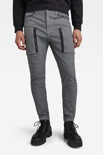 Серые узкие джинсы карго Pkt 3D на молнии G–Star, серый