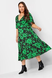 Каскадное платье Yours, зеленый