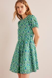 Мини-платье с пышной юбкой Boden, зеленый