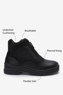 Фирменные водонепроницаемые походные ботинки с молнией спереди Next, черный
