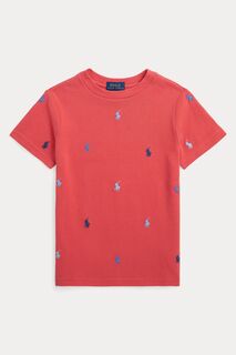 Красная футболка для мальчика с логотипом Polo Ralph Lauren, красный