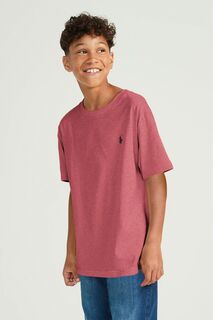 Хлопковая футболка для мальчика с логотипом Polo Ralph Lauren, красный