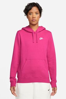 Пуловер Sportswear Club с капюшоном из флиса Nike, розовый