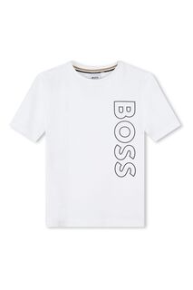 Белая футболка с логотипом BOSS, белый