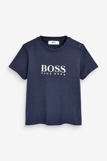 Детская футболка с логотипом BOSS, синий