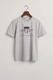 Черная футболка с логотипом Gant Archive Shield GANT, серый