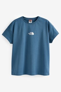 Синяя футболка оверсайз для подростков с короткими рукавами The North Face, синий