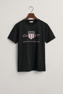 Черная футболка с логотипом Gant Archive Shield GANT, черный