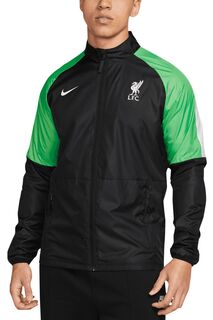 Футбольная куртка Liverpool FC Repel Academy AWF на молнии Nike, черный