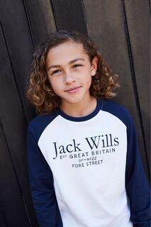 Белая футболка с длинными рукавами Jack Wills, белый