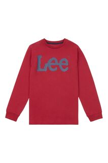 Классическая футболка для мальчика с длинными рукавами Lee, красный