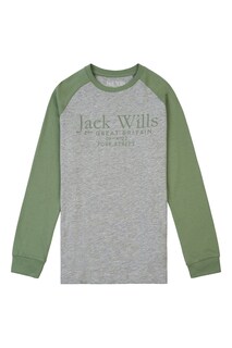 Серая футболка с длинными рукавами Jack Wills, серый