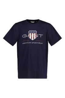 Футболка Gant Archive Shield с логотипом GANT, синий