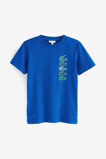 Синяя детская футболка Holiday Icons Lacoste, синий