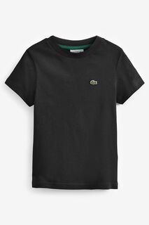 Черная детская футболка Core Essentials Lacoste, черный