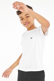 Классическая детская футболка Lacoste, белый