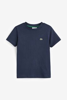 Синяя детская футболка Core Essentials Lacoste, синий