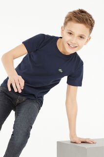 Классическая детская спортивная футболка Lacoste, синий