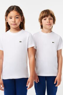 Белая детская футболка Core Essentials Lacoste, белый