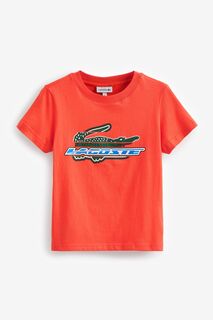 Красная детская футболка унисекс Sport Fusion Lacoste, красный