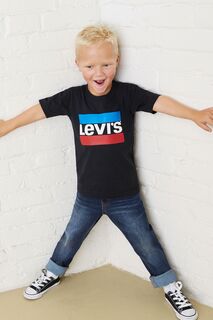 Детская спортивная футболка с логотипом Levi&apos;s, черный Levis