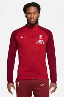 Вязаная футбольная куртка на молнии Liverpool FC Academy Pro Nike, красный