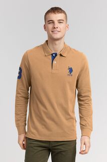 Мужская рубашка-поло с длинными рукавами Player 3 стандартного кроя U.S. Polo Assn