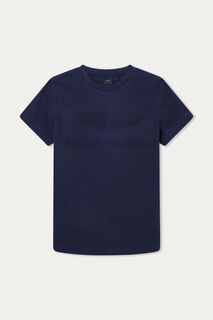 Детская футболка Лондон темно-синего цвета Hackett, синий