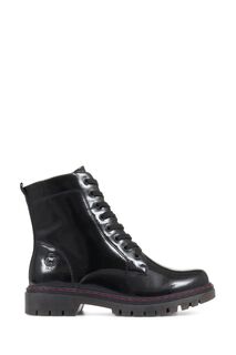 Черные ботинки и ботильоны свободного кроя на шнуровке с ярким блеском Pavers, черный