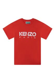 KENZO Paris красная детская футболка с логотипом Kenzo, красный