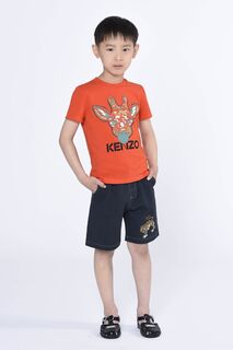 Детская футболка KENZO с принтом и логотипом Kenzo, красный