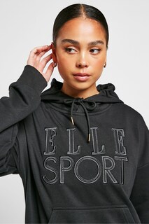 Черное худи ELLE Sport надеваемое через голову Elle, черный
