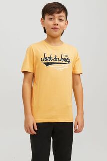 Футболка Jack &amp; Jones Junior с большим логотипом Jack &amp; Jones, желтый