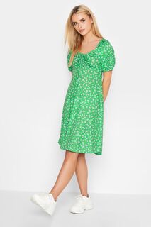 Платье с рюшами спереди PixieGirl Petite, зеленый