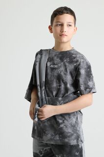 Детская футболка с принтом тай-дай Rascal, серый