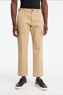 Армейские брюки натурального цвета прямого кроя Calvin Klein
