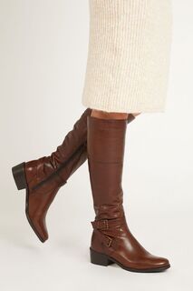Кожаные ботильоны и ботинки Phoebe Светло-коричневый Коричневый по колено Jones Bootmaker, коричневый