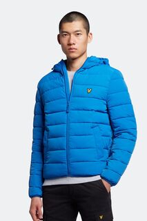 Светлый пуховик синего цвета Lyle &amp; Scott, синий