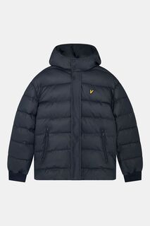 Пуховик прорезиненный синий Lyle &amp; Scott, синий