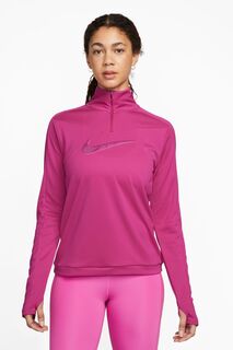 Топ Dri-FIT Swoosh с молнией 1/2 Nike, розовый