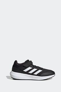 Детские полосатые кроссовки Runfalcon 30 Sport Running на шнуровке adidas, черный