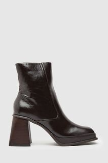 Коричневые туфли на платформе Schuh Blaze с квадратным носком Schuh, коричневый