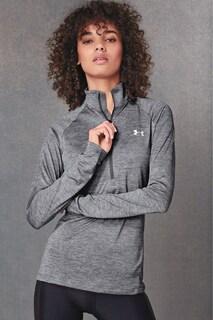 Топ Tech Twist с молнией 1/2 Under Armour, черный