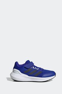 Детские полосатые кроссовки Runfalcon 30 Sport Running на шнуровке adidas, синий
