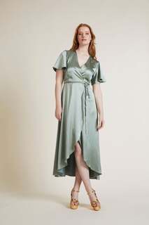 Платье миди с принтом Florence и мотивом водопада Rewritten, зеленый