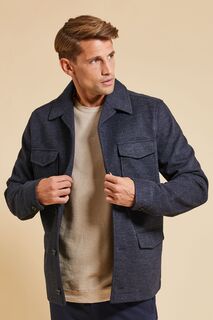 Куртка-рубашка с 4 карманами Threadbare, синий