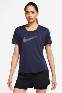 Рубашка с короткими рукавами Dri-FIT Swoosh для бега Nike, фиолетовый