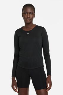 Топ One Dri Fit с длинными рукавами Nike, черный