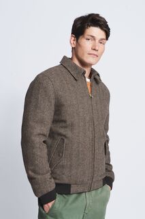 Куртка Alderney в стиле Харрингтон из шерсти Aubin, коричневый