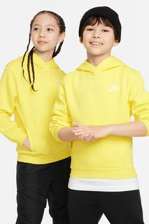 Флисовый пуловер Club с капюшоном Nike, желтый